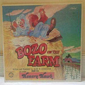 RARE Vintage 1950 Bozo On The Farm LP Record